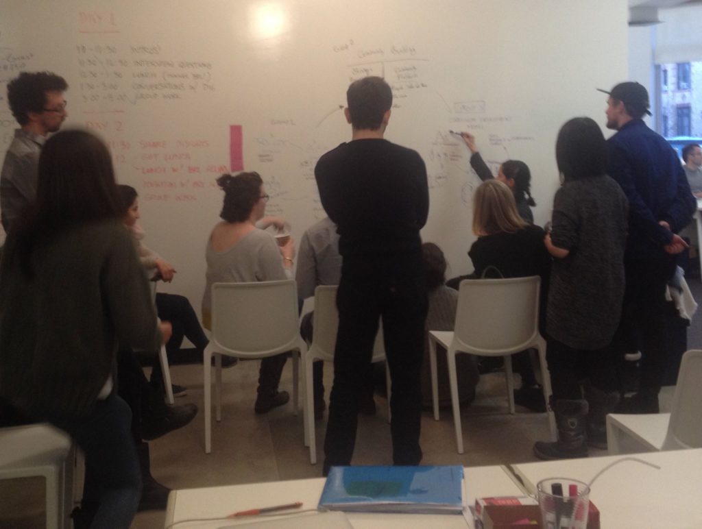 Photo of my TransD class during one of our group discussions